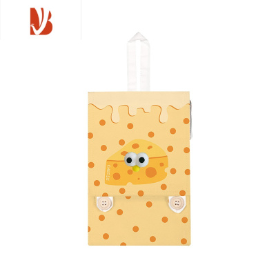 三维工匠卡通可爱家用厕所卫生间挂式免打孔纸巾盒AC188 惊讶芝士(立体)-小号