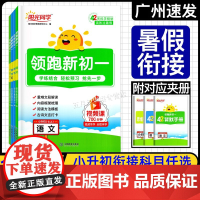 2025秋季新版阳光同学 领跑新初一 语文数学英语小四门人教版RJ北师版 小升初七年级上册六升七暑假作业衔接教材预习初中