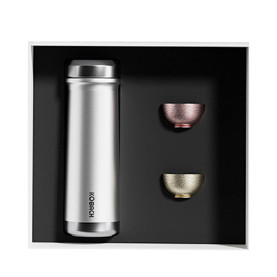 康巴赫保温杯450mL钛晶系列纯钛真空保温杯礼盒套装KH-B48T03