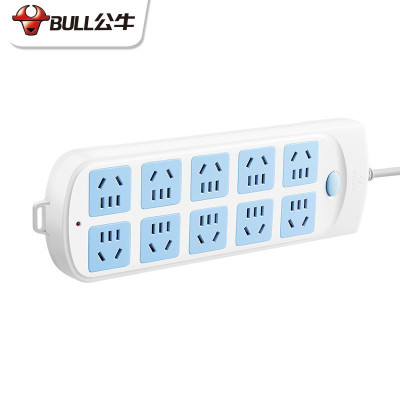 公牛 新国标插座/接线板 10位总控开关 全长1.8米 GN-605