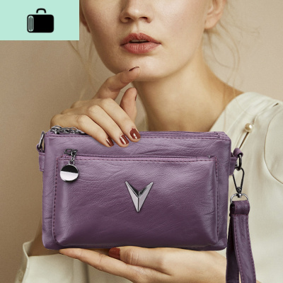 欧美洋气质女士2019春夏软皮三层包休闲小皮单肩斜挎包手拿包包NEW LAKE女士单肩包