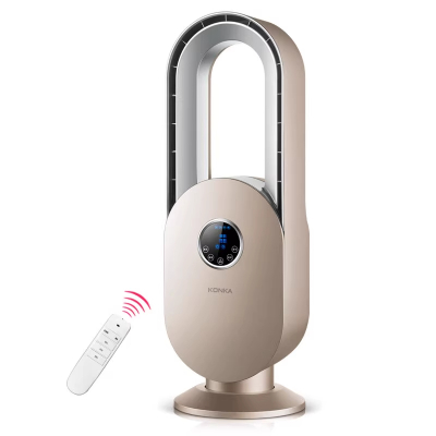 康佳取暖器家用节能暖风机小型无叶电暖气卧室速热办公室省电神器 香槟金