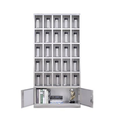 易企采 不锈钢水杯柜1800*900*250mm 工厂车间员工茶杯存放柜茶水间水杯架多格储物柜碗柜