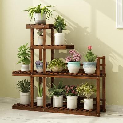 森美人花架子实木制多层室内装饰多肉落地阳台客厅绿萝置物盆架家用