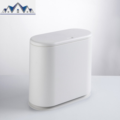 北欧按压式垃圾桶家用创意客厅卧室厨房卫生间带盖手按弹盖垃圾筒 三维工匠