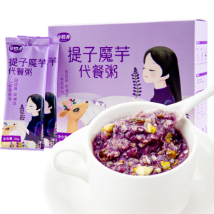 谷初源 提子魔芋代餐粥 早餐晚餐营养粉 代餐粉450g 紫薯味