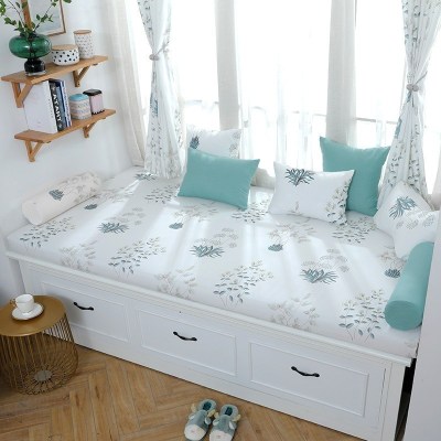 北欧高密度海绵飘窗垫乳胶窗台垫定做沙发毯阳台垫榻榻米卡座 花5号 10cm飘窗垫