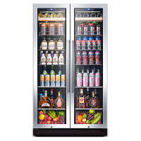 尊堡BJ-635 红酒柜恒温酒柜家用商用冷藏冰吧茶叶冰箱双门大容量