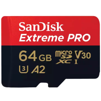 闪迪(SanDisk)TF卡64G A2 4K高清200M 手机内存卡 运动相机无人机行车记录仪存储卡64G