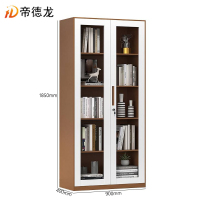 帝德龙通玻文件柜咖白色资料储物柜WG3 900*400*1850mm