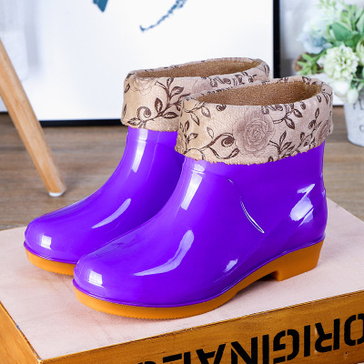 匹牧 PM-YX-0004 短筒加厚雨鞋 紫色 加绒可拆(请备注鞋号)单位:双