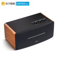 EDIFIER漫步者D12无线蓝牙木质音箱电脑多媒体5.0便捷式无线音响家用环绕木纹色 猫宁