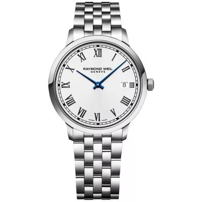 女士瑞士石英腕表 商务休闲钢带白盘小蓝针女表