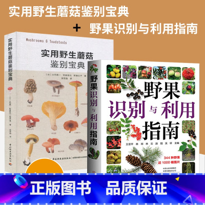 [正版]全2册野果识别与利用指南+实用蘑菇鉴别宝典野果指南书籍蘑菇图鉴植物大全书常见野果名称品种识别食用方法食疗保健与
