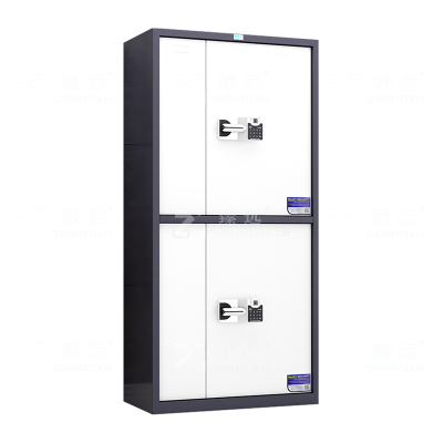 臻远 ZYJJ-80023保密柜密码文件柜保密档案资料柜钢制密码锁保密 灰白套通双节智能指纹锁