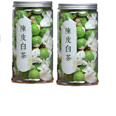 源御露(Yuan Yu Lu)陈皮白茶高山陈年老白茶寿眉白茶老贡眉龙珠球福鼎茶叶罐装