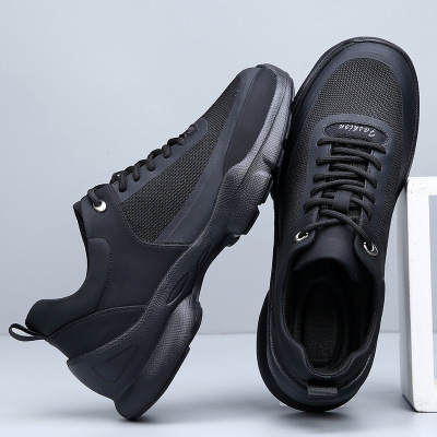 2025夏季新款网面透气户外徒步登山鞋男士耐磨轻便休闲健步运动鞋