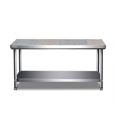 明焌佳宝加厚不锈钢双层置物架 双层工作台 1000*700*800