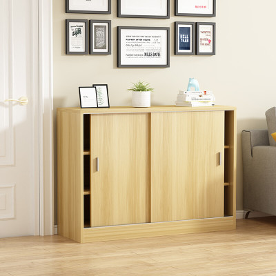 绵冠MIANGUAN木质矮柜移门阳台柜办公储物柜玄关柜地柜文件柜推拉门柜子储物柜员工柜收纳置物柜