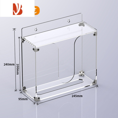 三维工匠卫生间纸巾盒免打孔防水厕所厕纸盒置物架壁挂卫生纸亚克力抽纸盒 特惠全透明[免胶升级带盖无异味]