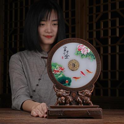 美帮汇大象摆件平安扣厅玄关客厅隔断中式电视柜装饰品现代简约办公室