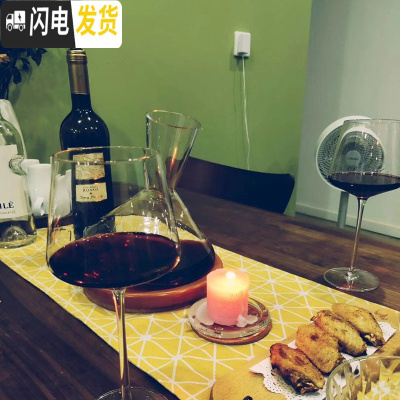 三维工匠2支装超上镜网红方形红酒杯套装一对高脚杯勃艮第葡萄酒酒杯微瑕 不倒翁醒酒器+4支酒杯容量可备注