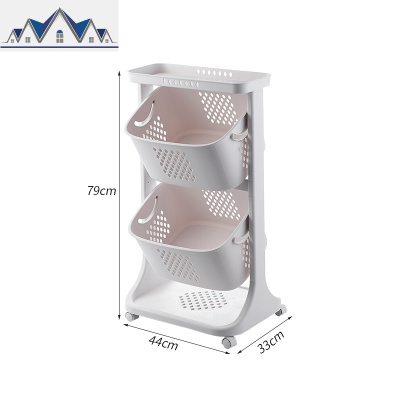 厨房置物架蔬菜篮子收纳架落地多层玩具收纳筐大号水果储物架菜架 三维工匠