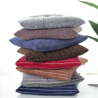 美帮汇条纹坐垫 现代简约布艺毛绒坐垫加厚学生椅子垫办公室坐垫凳子垫