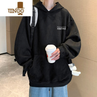 YANXU复古400g连帽卫衣潮牌男秋美式高街oversize硬挺情侣外套