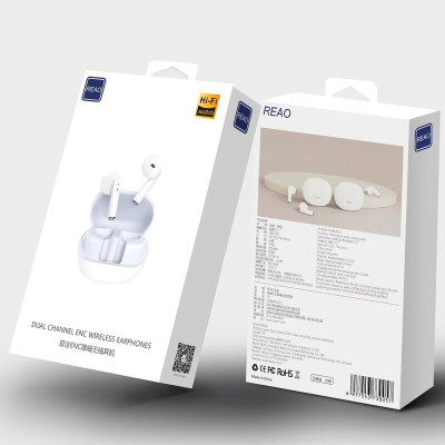 泺澳(REAO)双鿏ENC降噪无线耳机Y11 白色