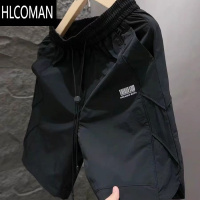 HLCOMAN夏季新款冰丝户外速干四分短裤男士运动透气沙滩五分中裤