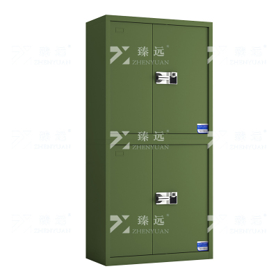 臻远 ZYJJ-80087 保密柜 绿色分双节智能指纹密码锁 长900*宽420*高1900mm 单位:1台