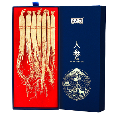 半山农 人参 精选东北吉林长白山生晒参 7支70克 健康礼盒 泡酒药材含人参皂苷