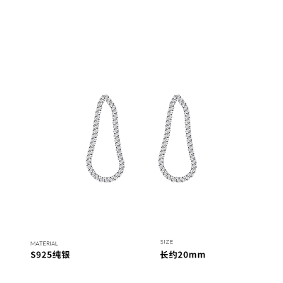 925纯银耳钉女耳环耳饰满天星韩国网红气质新款潮配饰轻奢送女朋友老婆情人节七夕生日礼物