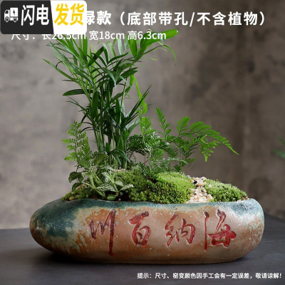 三维工匠多肉花盆大口径特大号陶瓷绿植肉肉盆器创意个性粗陶拼盘 款式-13 大花盆容器