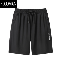 HLCOMAN男冰丝速干运动裤加肥加大码弹力休闲空调短裤透气柔软宽松五分裤