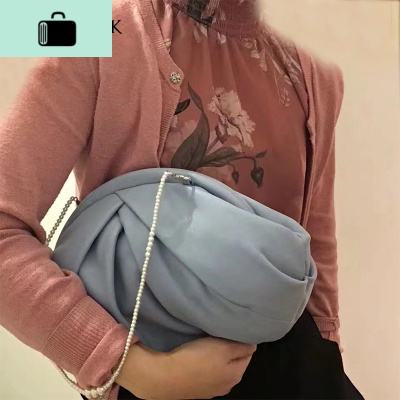 2020新款包包腋下包ins超火褶皱云朵包新月珍珠单肩大容量斜挎包NEW LAKE女士单肩包