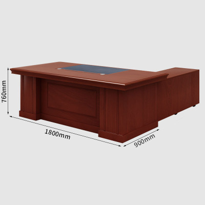 臻远ZY-DBT-15油漆家具老板桌大班台办公桌主管经理桌含副柜1.8米