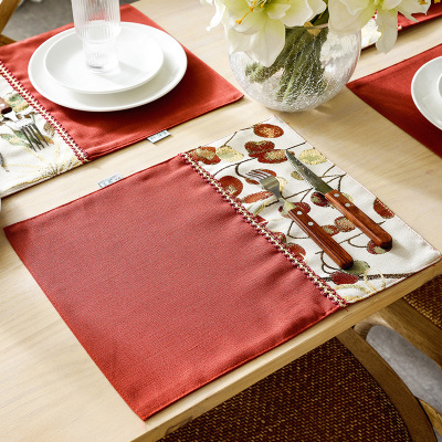 加厚隔热餐垫棉麻布艺杯垫北欧风西餐垫家用西式餐具垫子防烫桌垫