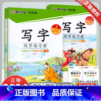 写字同步练习册-正楷[上册] 七年级/初中一年级 [正版]2024秋版字帖初中生写字同步练习册七八九年级上册下语文人教版