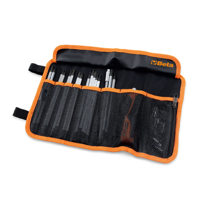 百塔(BETA) 1281BG/B28NA 28件双头螺丝刀刀杆、套筒、手柄和配件套装 (含耐用聚酯包袋)