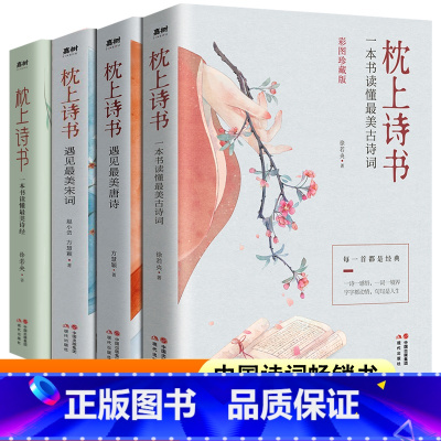 [正版] 枕上诗书系列 全4册 枕上诗书+遇见美宋词+遇见美唐诗+他们有才亦有爱 一诗一词一故事诗词歌赋书籍 书