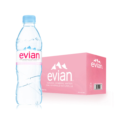 法国 evian依云矿泉水 500ml*24瓶 整箱装