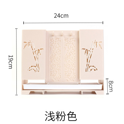 筷子篓置物架壁挂式家用放勺子刀架筷笼一体收纳盒厨房免打孔筷筒 敬平 -浅粉色