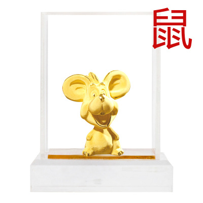 梦克拉Mkela 绒沙金工艺铸金摆件十二生肖摆件任选