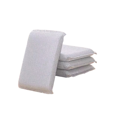 千里谷 QLG-QJQ-01 铝钛合金膜丙纶丝海绵清洁擦4个/包(计价单位:包)银色
