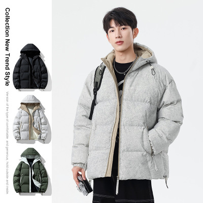 棉衣男士秋冬季新款潮流连帽棉服外套防风保暖棉袄百塔面包服男款