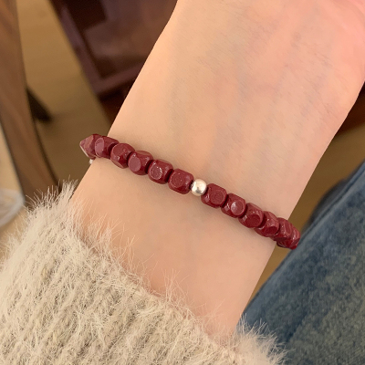 正品天然朱砂手串2025蛇年本命年礼物女纯银手链气质小众饰品送女朋友老婆情人节七夕生日礼物