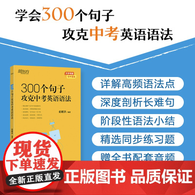 新东方初中英语语法专项训练中考英语语法练习300个句子攻克中考英语语法俞敏洪著100个句子记完2000个中考单词姊妹篇初