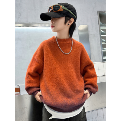 男童毛衣秋冬款新款冬季中大儿童冬装男孩打底针织衫加厚上衣
